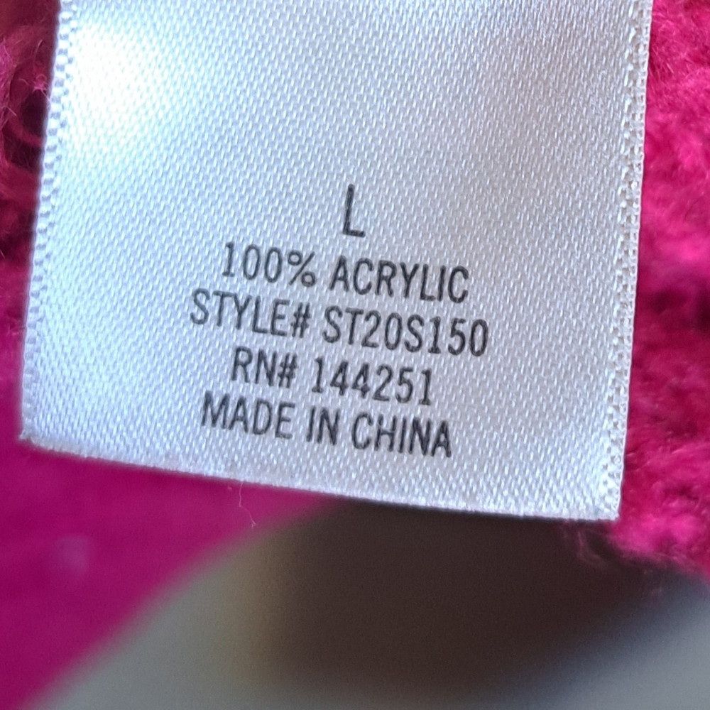 Alya Pink Knit Sweater Size Large - Picture 6 of 7